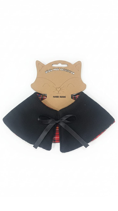 Kedi ve Köpek Siyah Panço Tasma