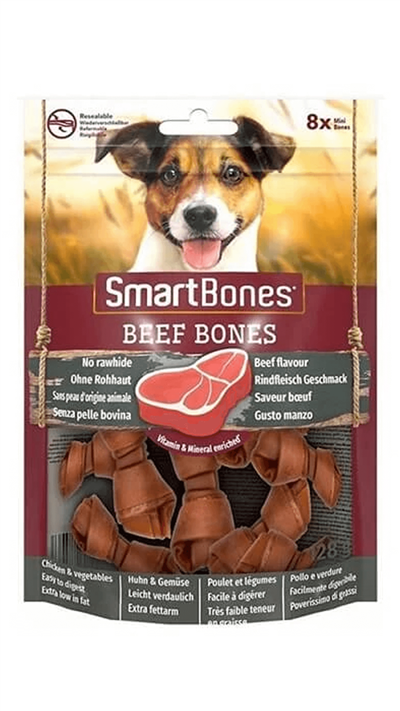 Smart Bones Sığır Etli Küçük Irk Köpek Ödül Maması 128gr (8'li)