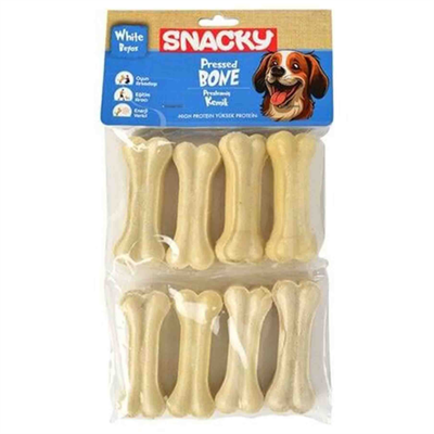 Snacky Beyaz Köpek Çiğneme Kemiği 7,5cm 8li