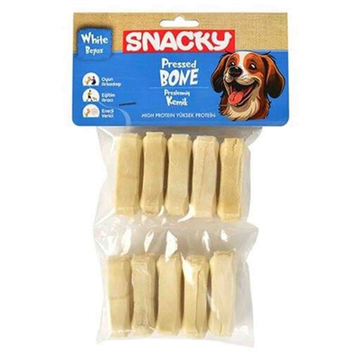 Snacky Beyaz Köpekler İçin Çiğneme Kemiği 5cm (10lu)