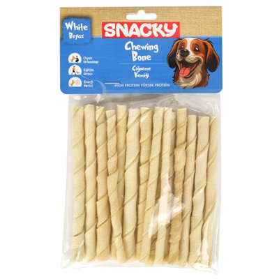 Snacky Köpekler İçin Burgulu Çiğneme Kemiği 13cm (15li)