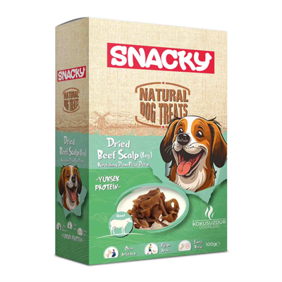 Snacky Kurutulmuş Dana Paça Derisi Köpek Ödül Maması 100gr