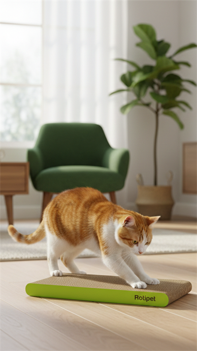 Swing Karton Kedi Tırmalama Ünitesi (44 x 21 x 8 cm)