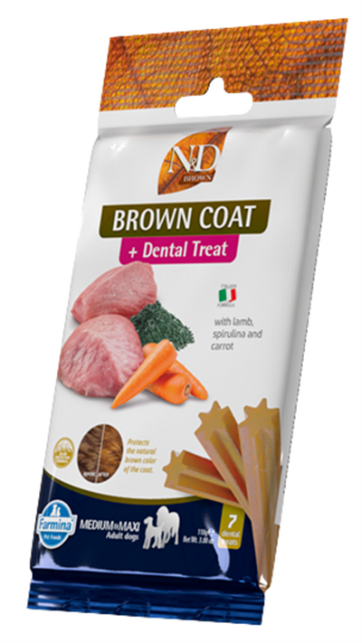 N&D Dental Treat Brown Coat Medium/Maxi Köpek Ödülü 60 Gr