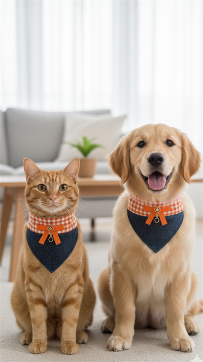 Kedi ve Köpek Turuncu Kot Bahçivan Tasma