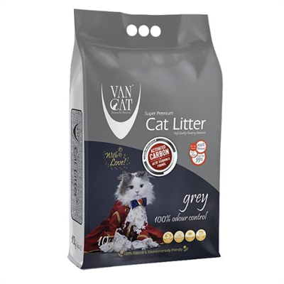 VanCat Aktif Karbonlu Topaklanan İnce Taneli Kedi Kumu 10lt 2 Adet
