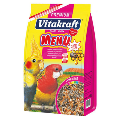 Vitakraft Menü Jod Vital Complex Premium Paraket Papağan Yemi 1 KG