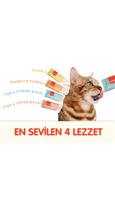Wanpy Krema Kedi Ödül Maması 14gr (100 Adet) (Karışık Çeşitli)