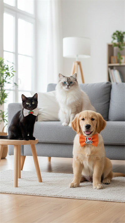 Kedi ve Köpek Yaz Modası L Papyon Tasma