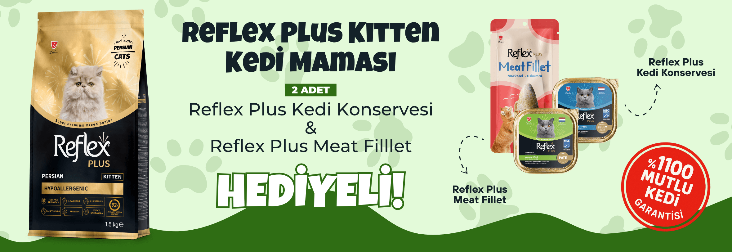 Reflex Plus Irk Kedi maması 1,5Kg çeşitlerinde Hediyeler