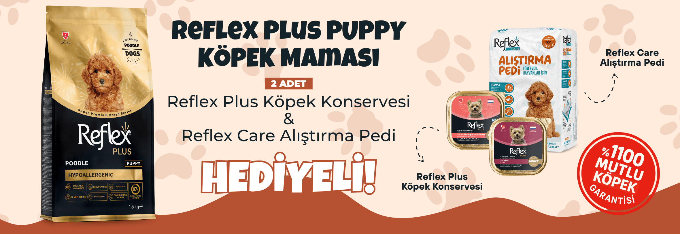 Reflex Plus Irk Köpek maması 1,5Kg çeşitlerinde Hediyler