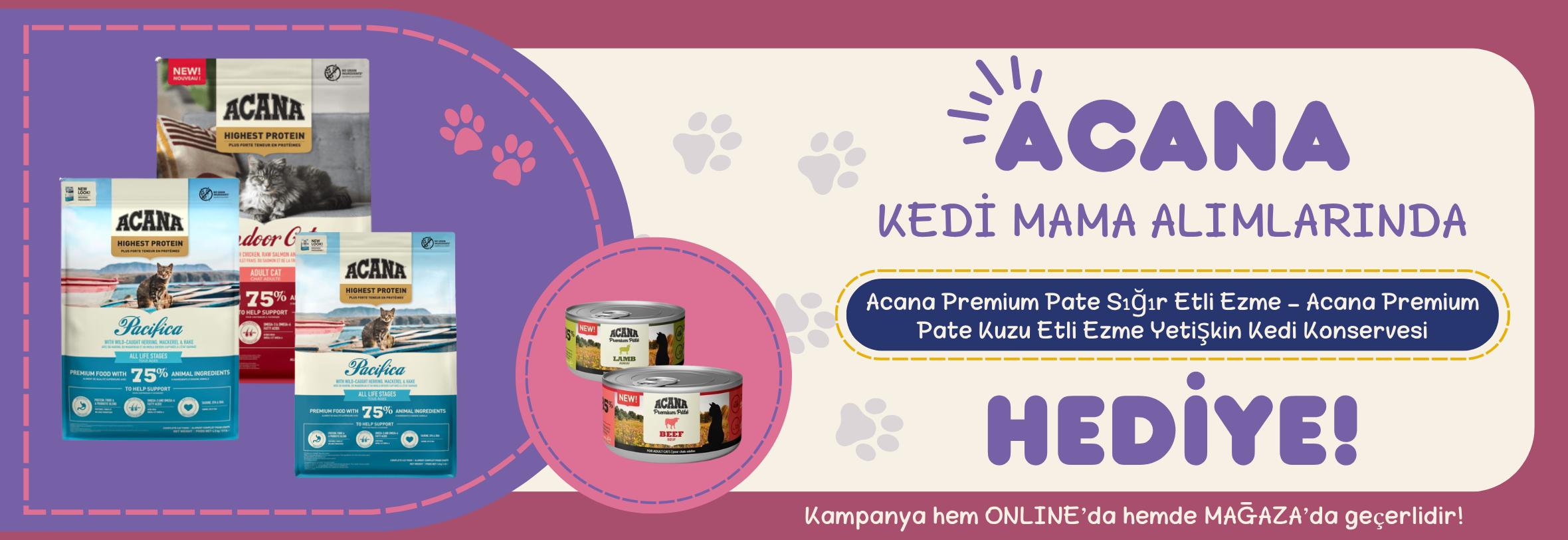 Acana Kedi mamaları ve Hediyeleri