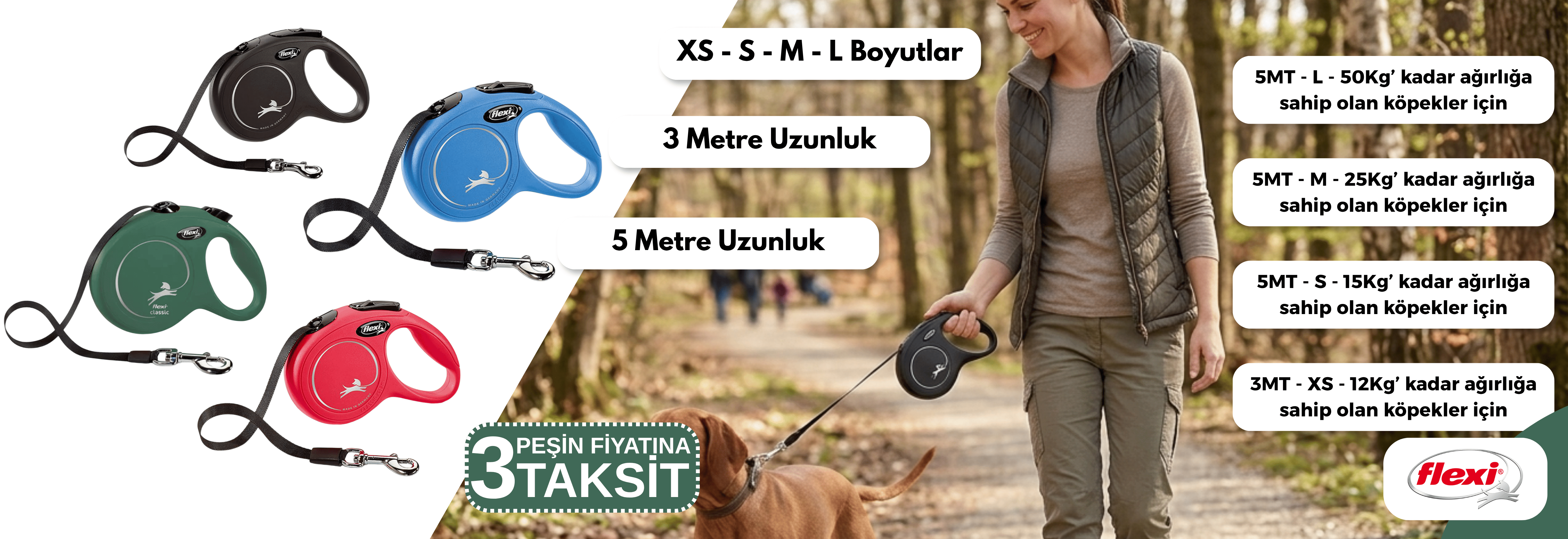 Flexi Köpek Gezdirme Kayışı