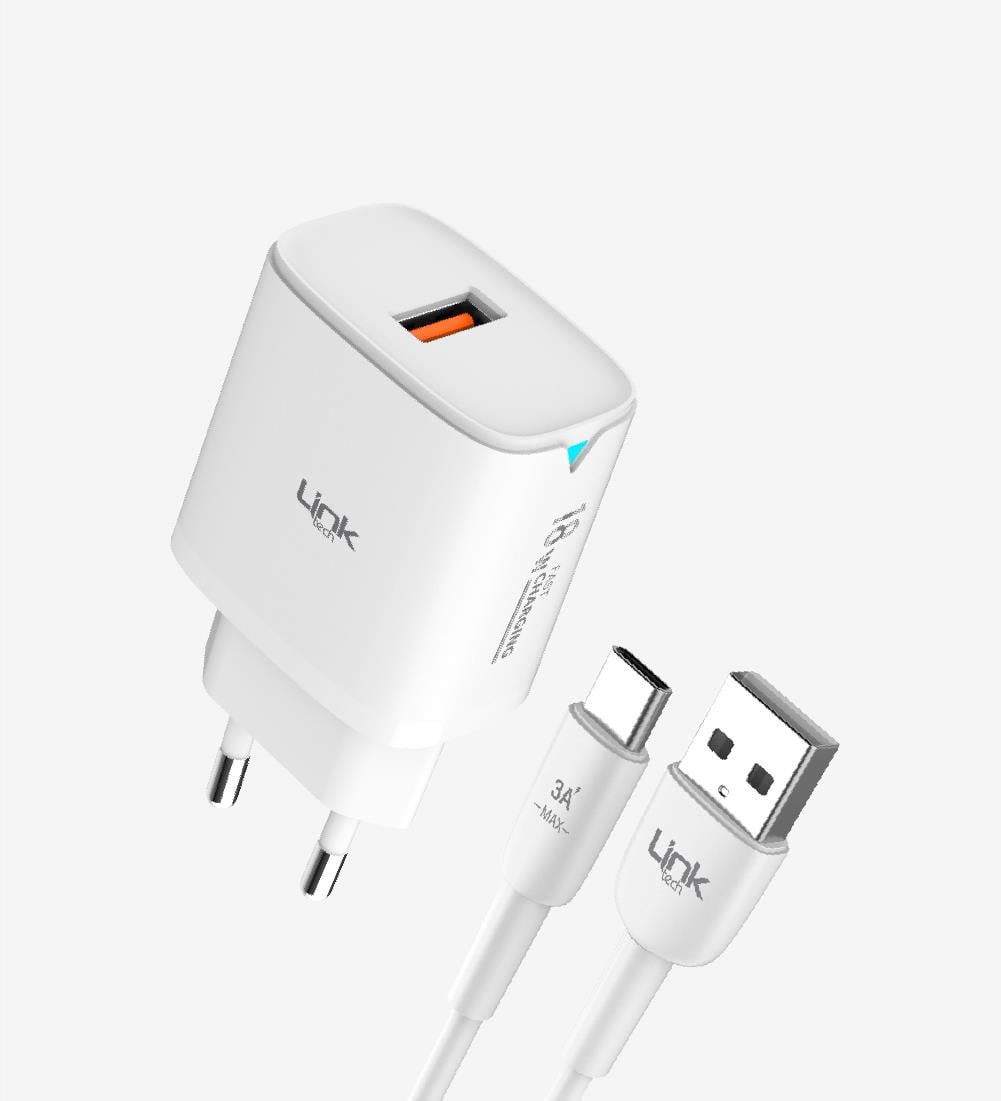 C303 Strong 18W USB-A Tip-C Kablolu Hızlı Şarj Adaptörü