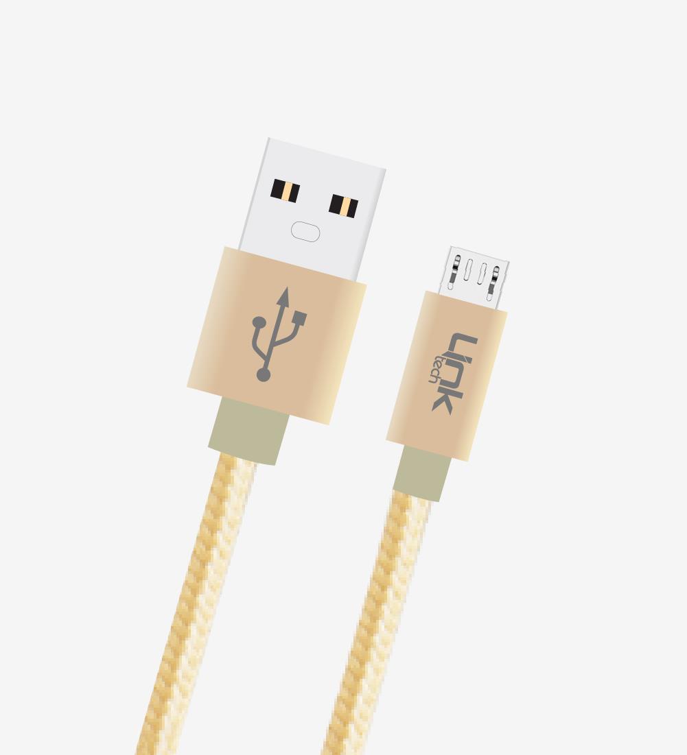 K542 Safe 30cm Metal Başlı Örgülü USB Mikro Powerbank Şarj Kablosu