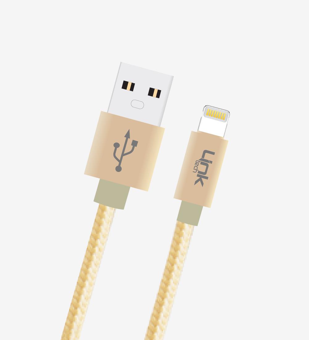 K544 Safe 30cm Metal Başlı Örgülü Lightning Powerbank Şarj Kablosu