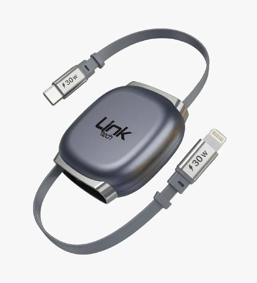 KN02 Hızlı 30W Tip-C - Lightning Manyetik Geri Çekilebilir Şarj Kablosu