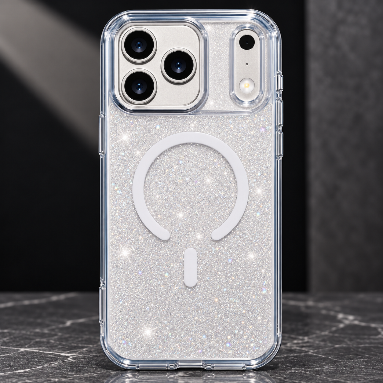 Brand Stardust Simli Magsafe Iphone 16 Pro Max Kapak