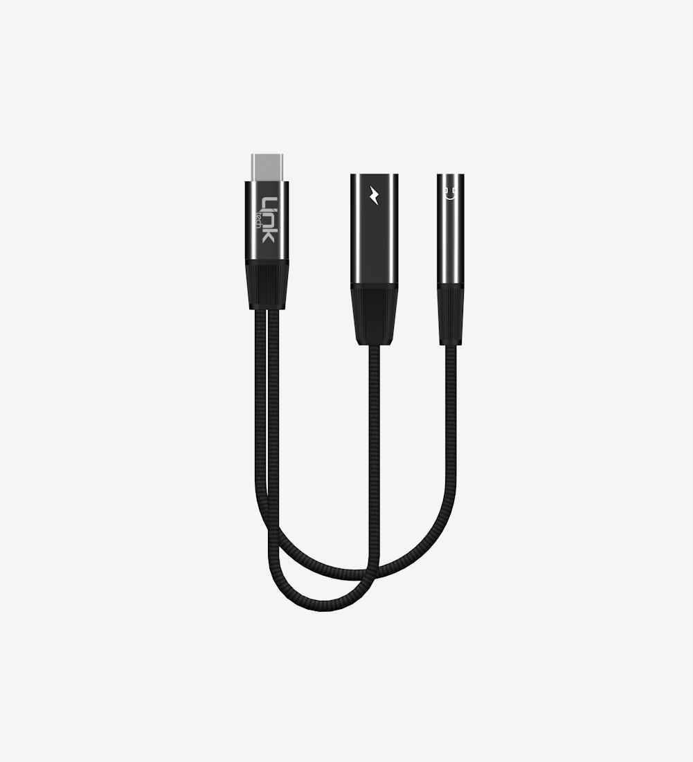 A202 USB-C - USB-C & 3,5 mm Kulaklık Jakı Adaptörü