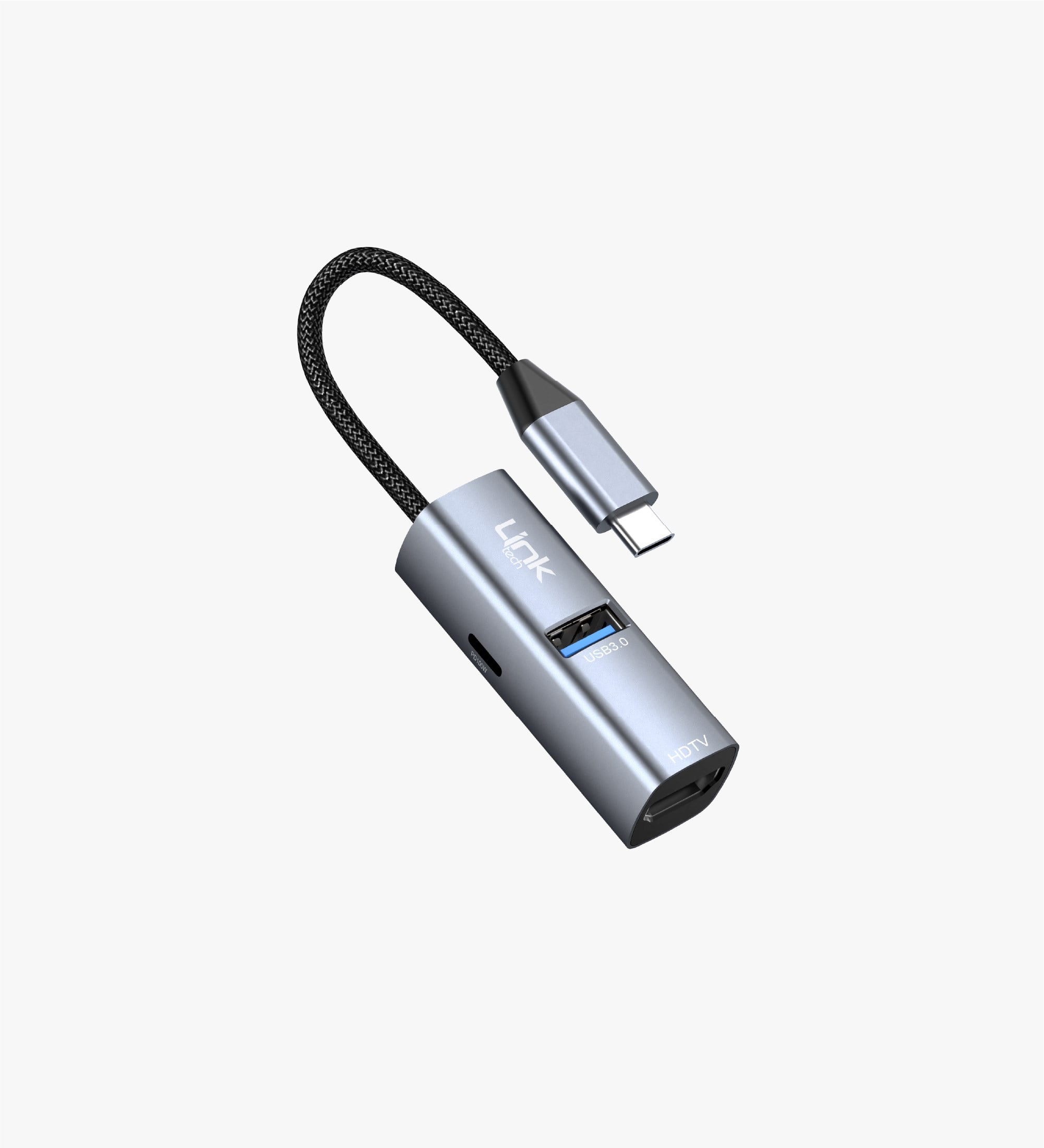 A206 Premium 3'ü 1 Arada USB-A, HDMI ve Type-C Hub Adaptörü