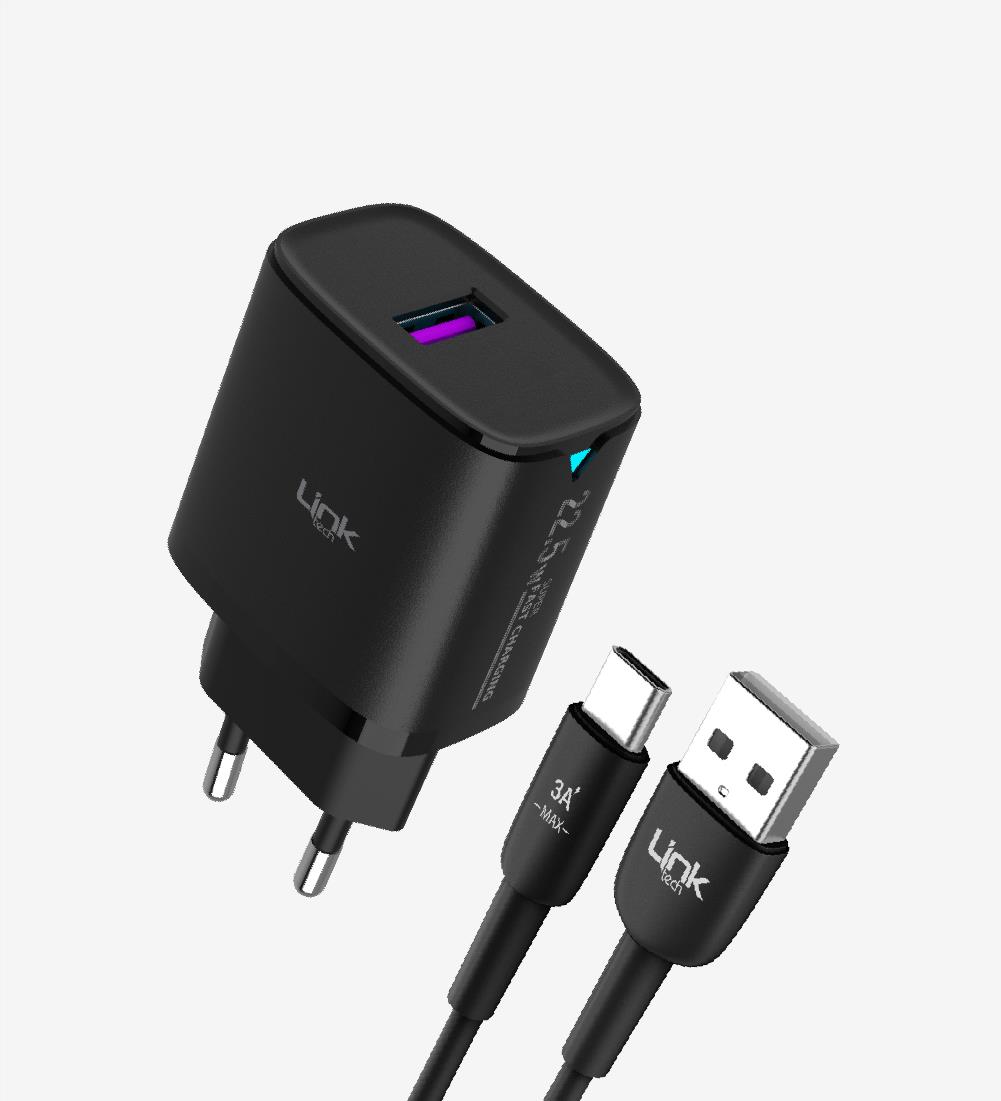 C306  Safe Tip-C Kablolu 22.5W Hızlı Şarj Adaptörü