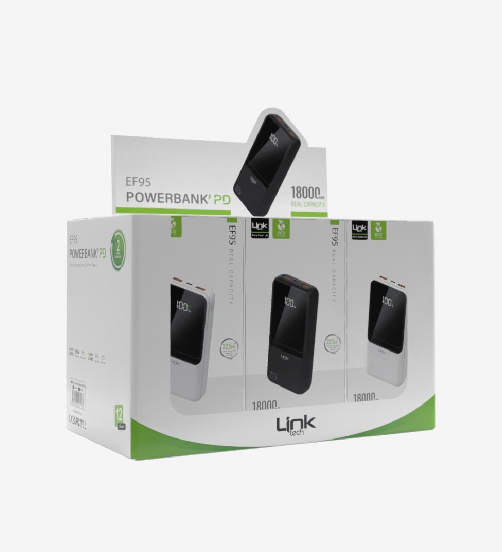 EF95 Strong 22.5W Çevre Dostu 18000mAh Powerbank 12'li Paket