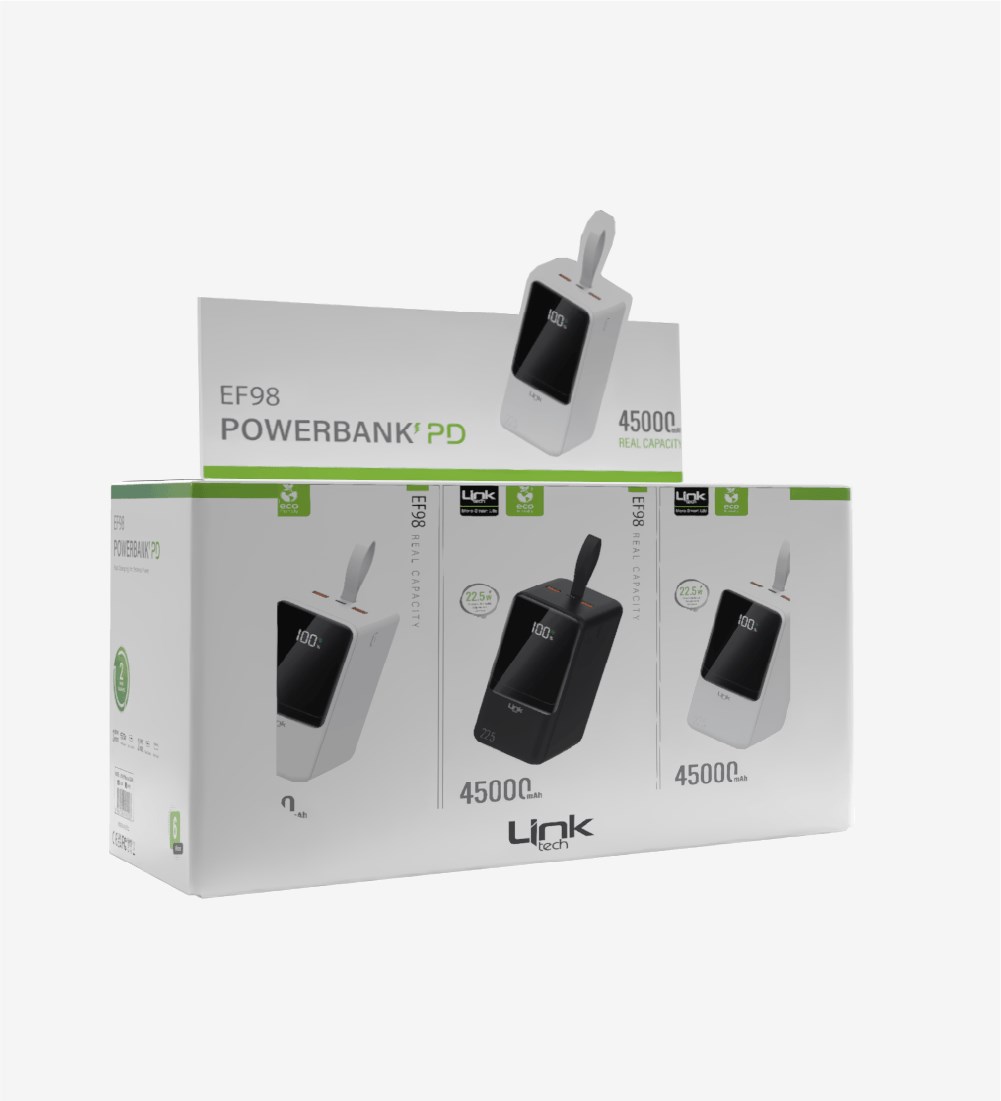 EF98 Strong 22.5W Çevre Dostu 45000mAh Powerbank 6'li Paket