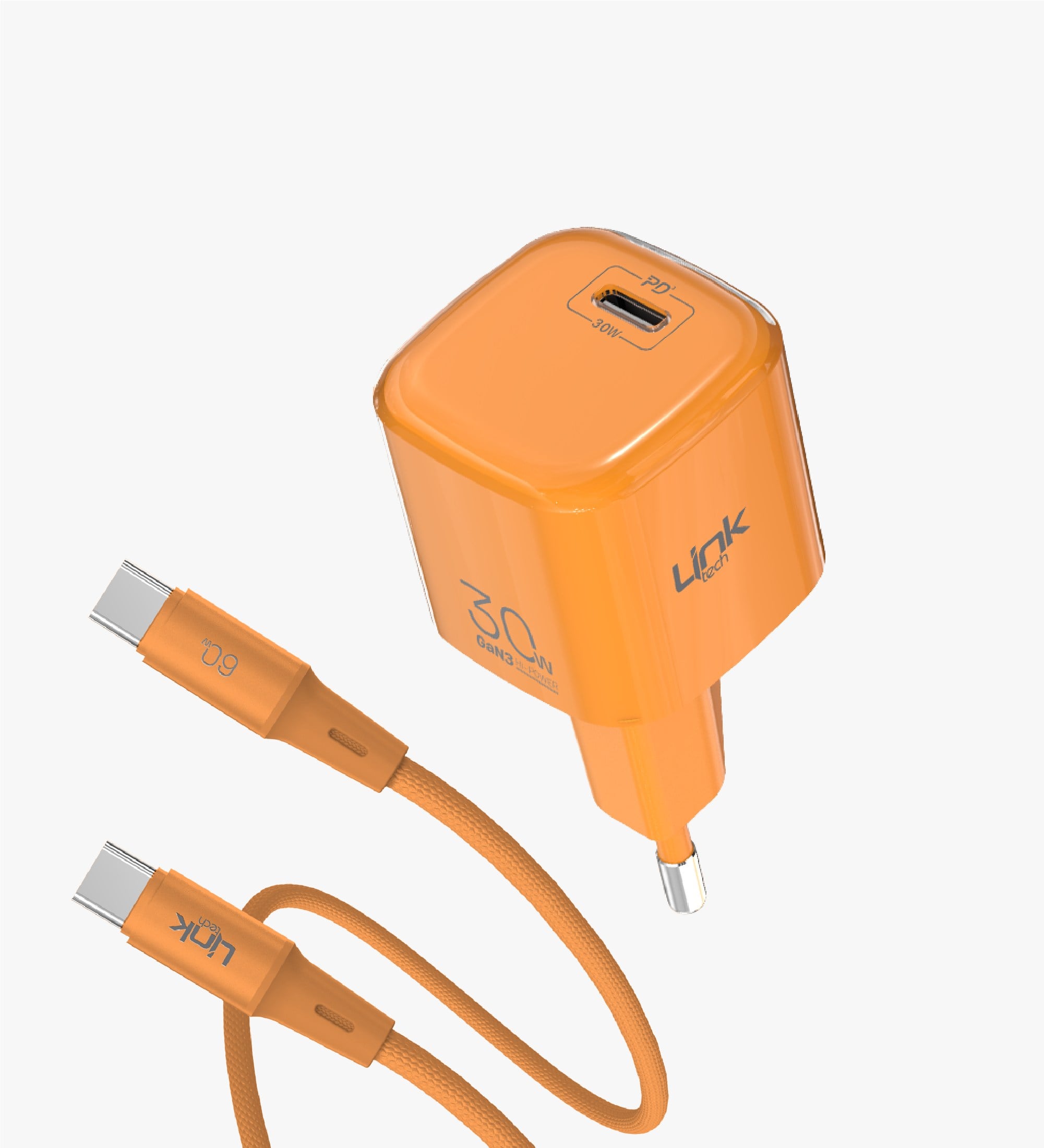 G823 Safe Type-C Kablolu 30W GaN Hızlı Şarj Adaptörü