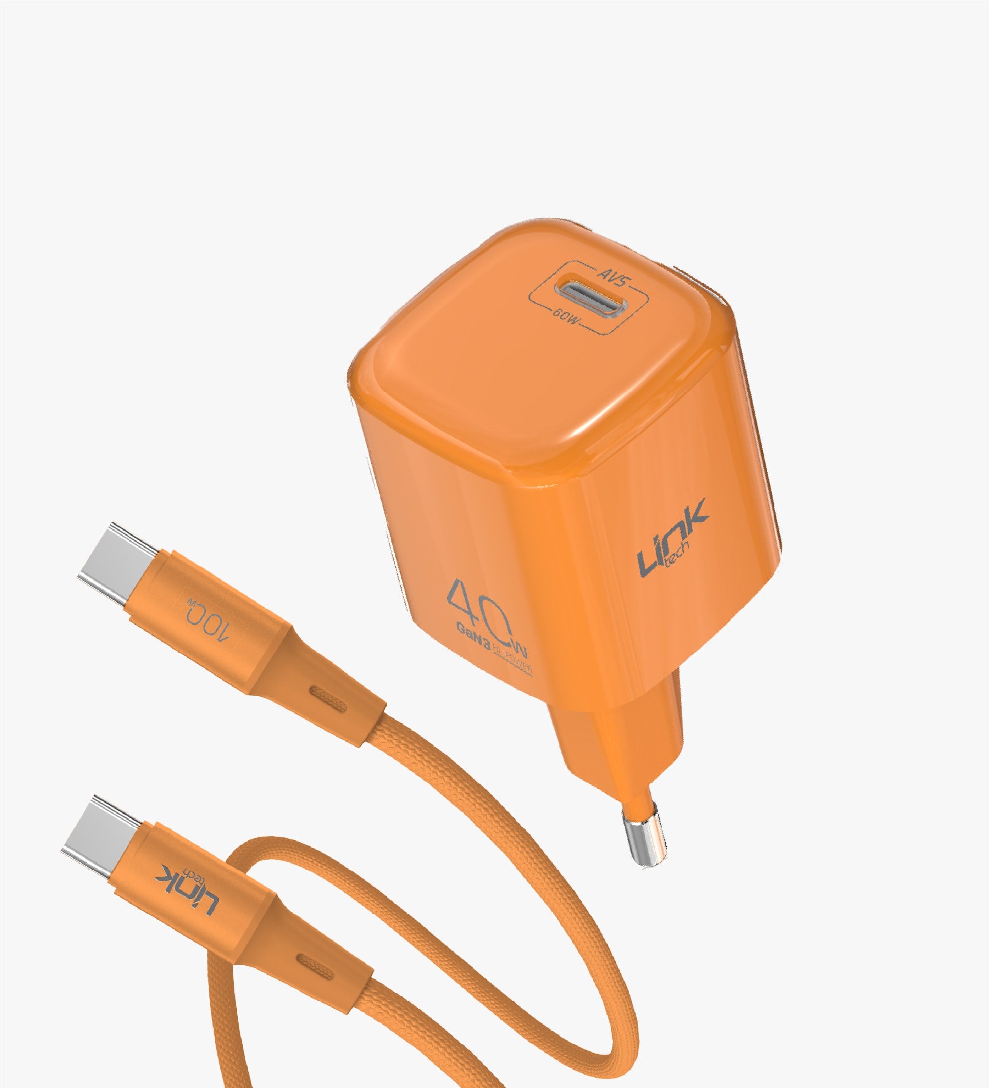 G864 Safe Type-C Kablolu 40W GaN AVS Hızlı Şarj Adaptörü