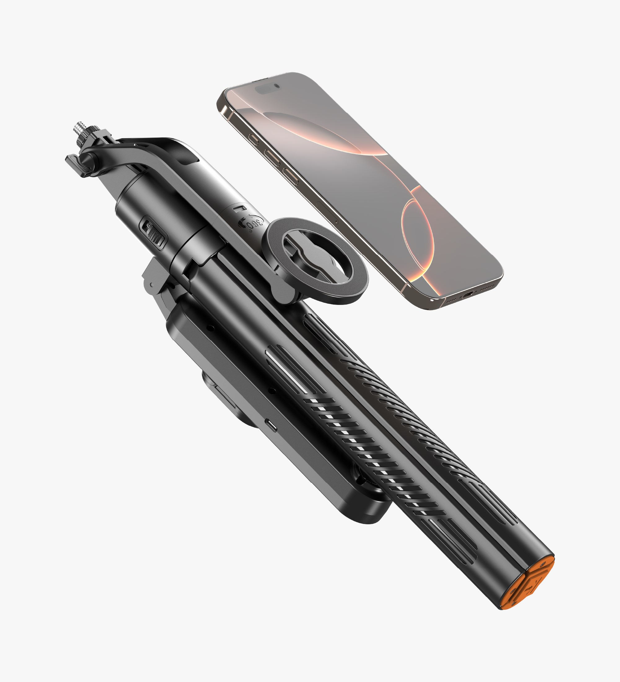 H880 Premium Manyetik Sap Braketli AI Destekli Yüz Takibi Selfie Çubuğu