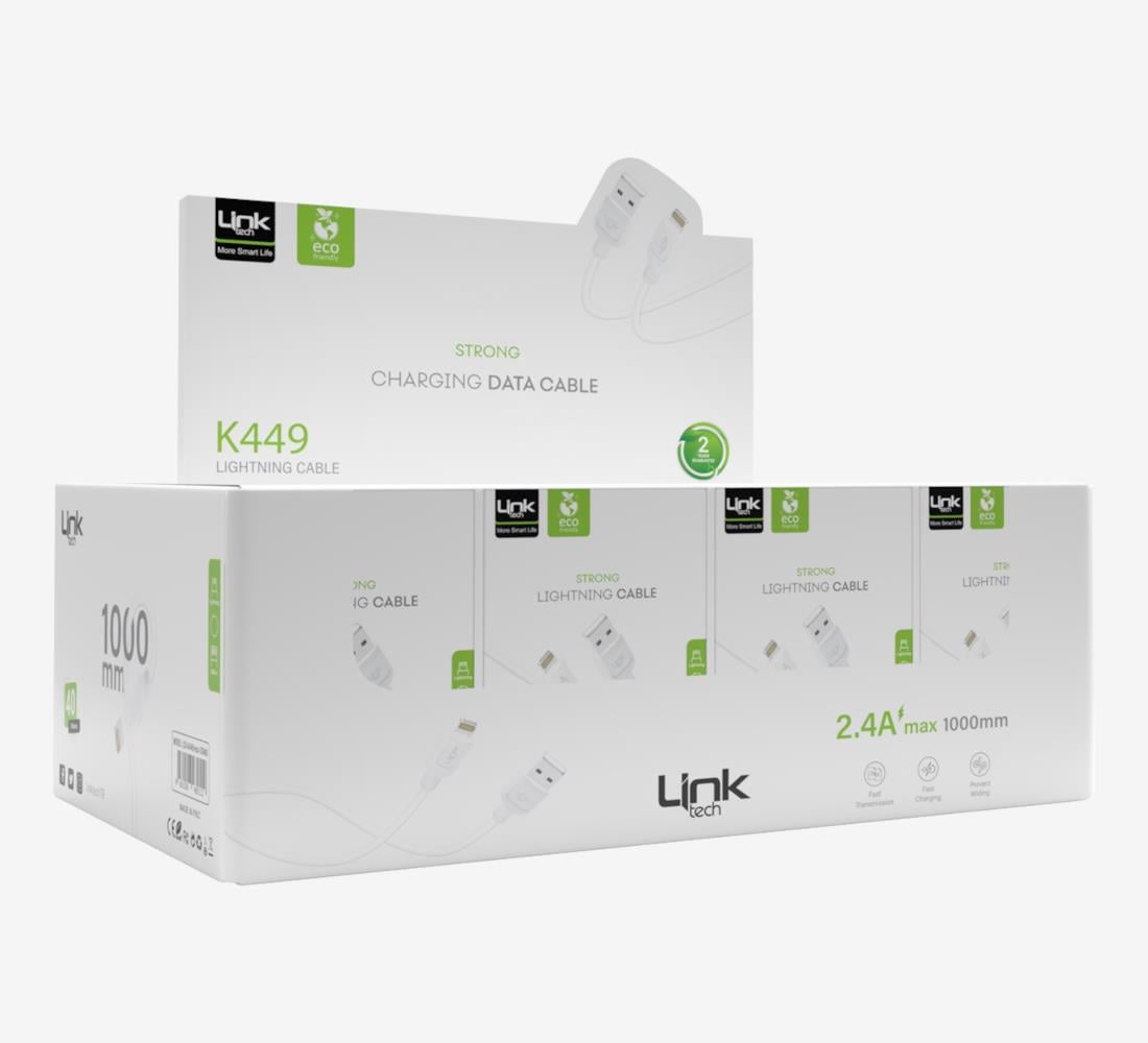 K449 Strong 1M 2.4A USB-A → Lightning Çevre Dostu Şarj Kablosu
