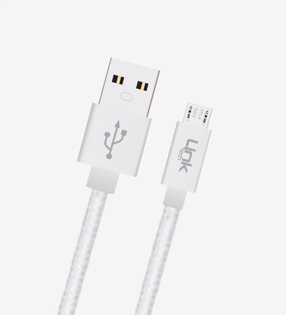 K542 Safe 30cm Metal Başlı Örgülü USB Mikro Powerbank Şarj Kablosu