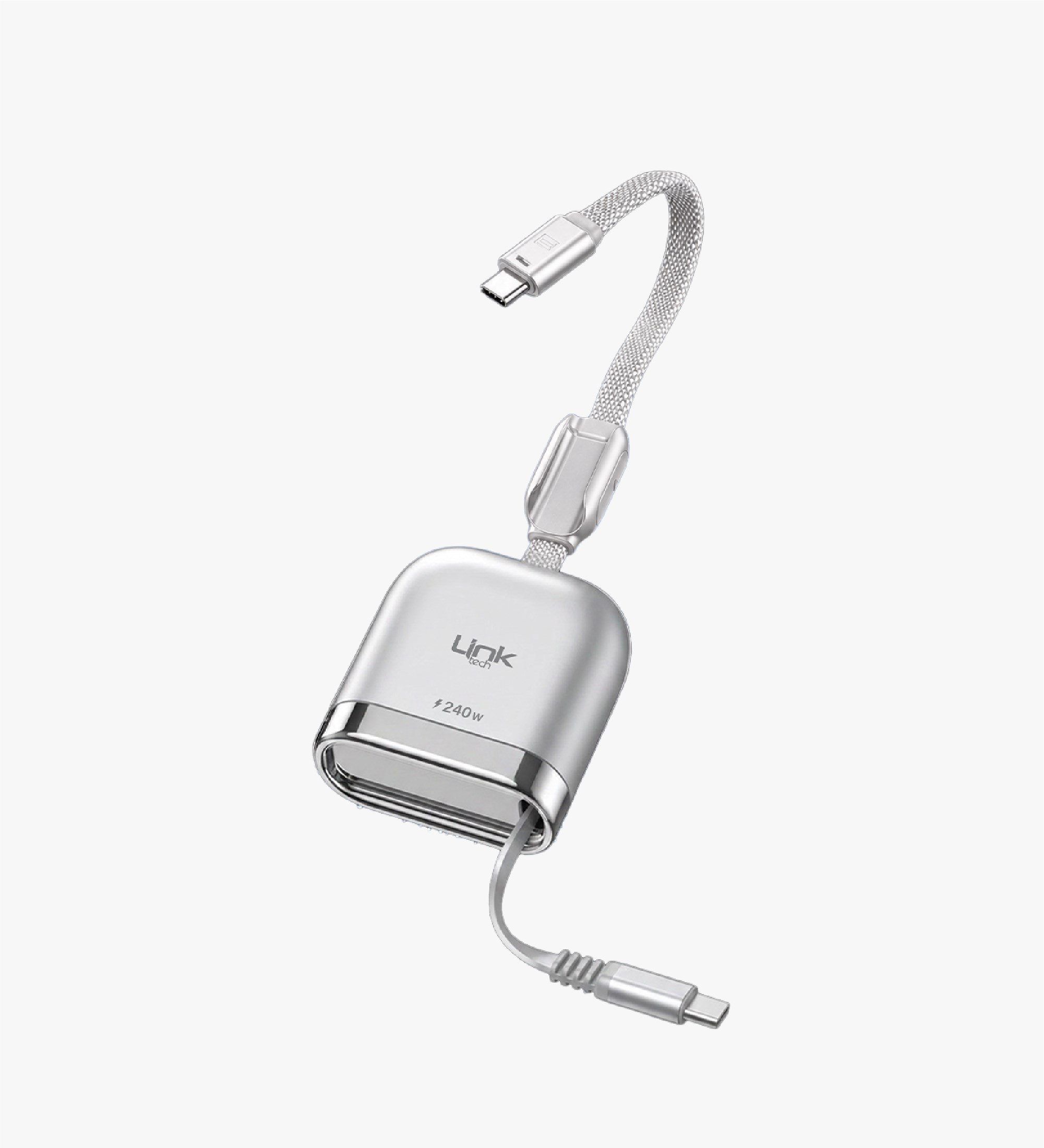 KN03 Tek Çekişte Fast 240W Manyetik Type-C - Type-C Geri Sarılabilir Kablo