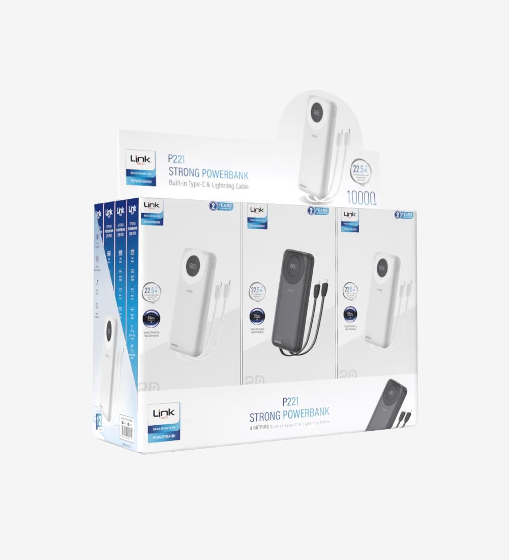P221 Strong 22.5W 10000mAh Powerbank 12'li Paket