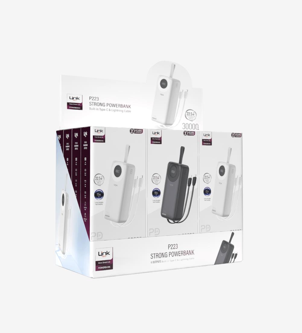 P223 Strong 22.5W 30000mAh Powerbank 12'li Paket