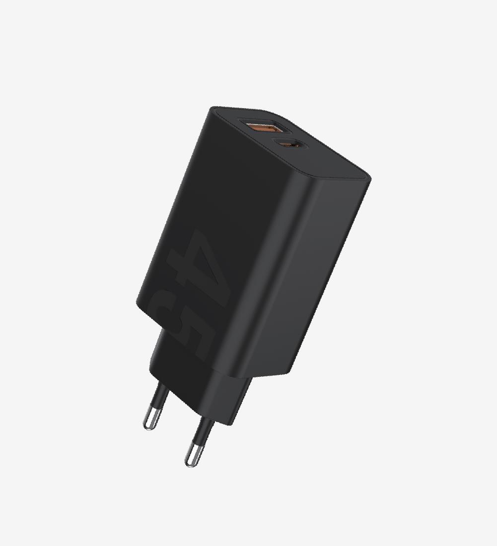T462e Strong Çevre Dostu 45W PD Çift Port Hızlı Şarj Başlığı
