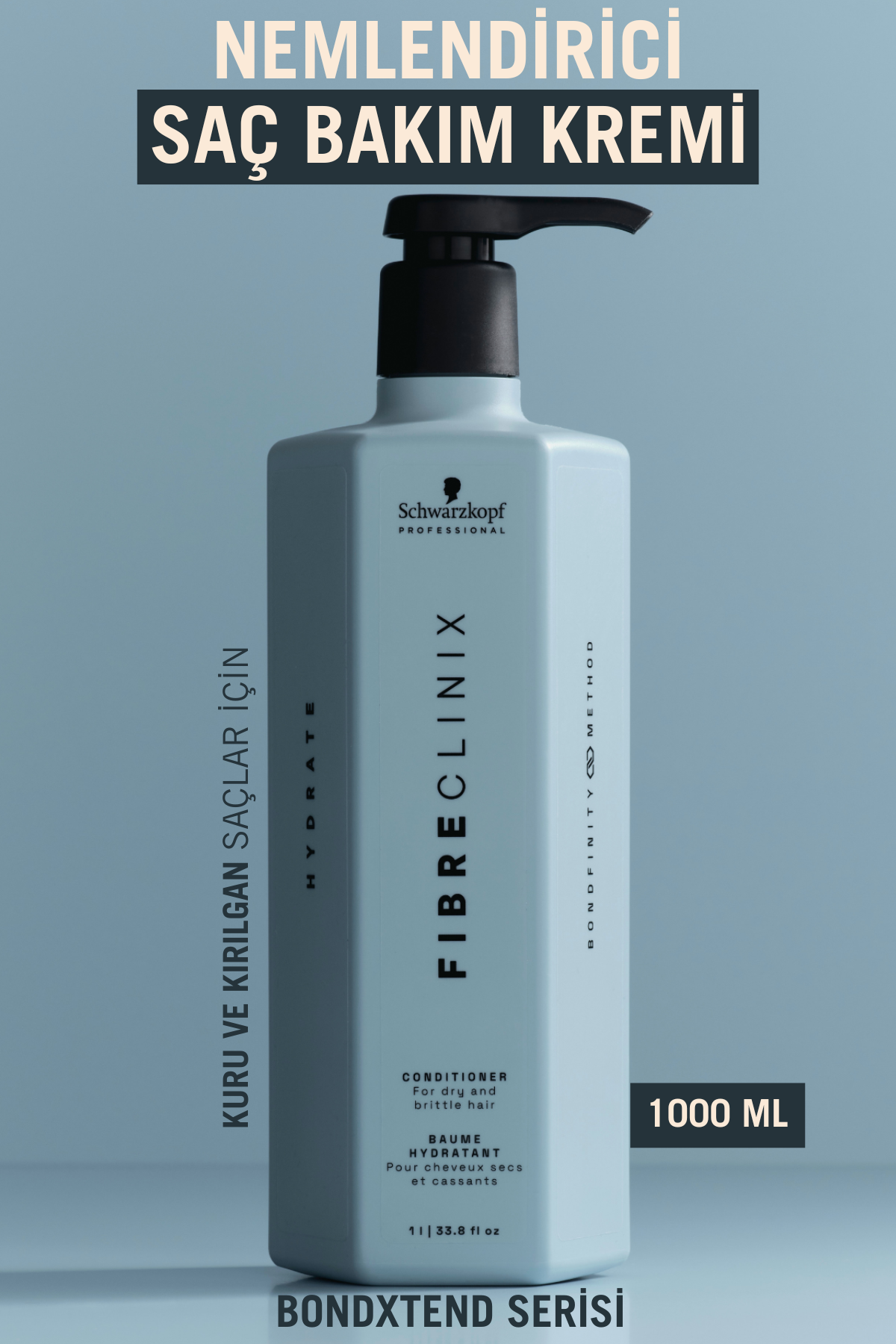 Fibre Clinix Nemlendirici Saç Bakım Kremi Kuru ve Kırılgan Saçlar İçin 1000ml