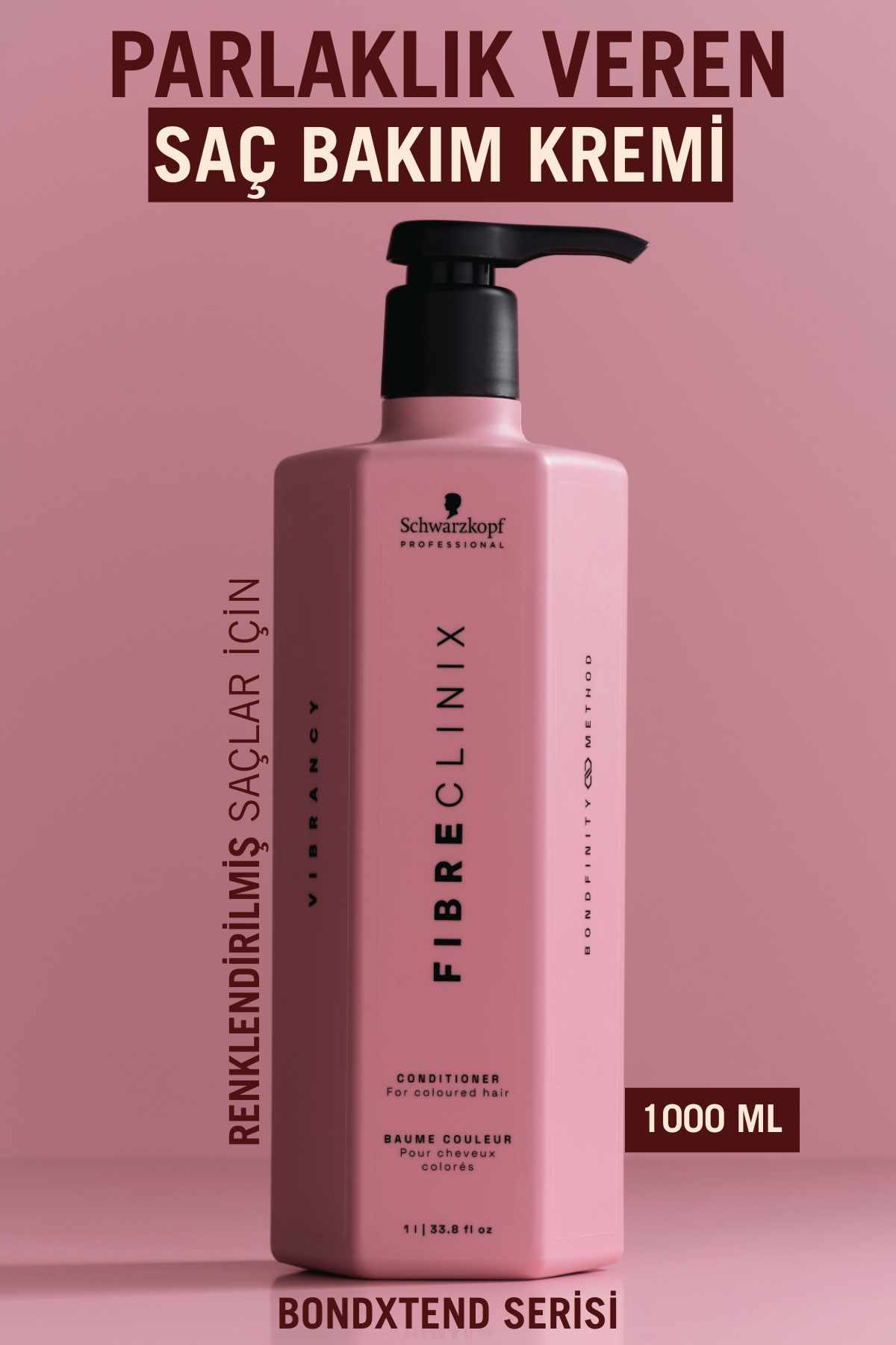 Fibre Clinix Renklendirilmiş Saçlar İçin Parlaklık Veren Saç Kremi 1000ml