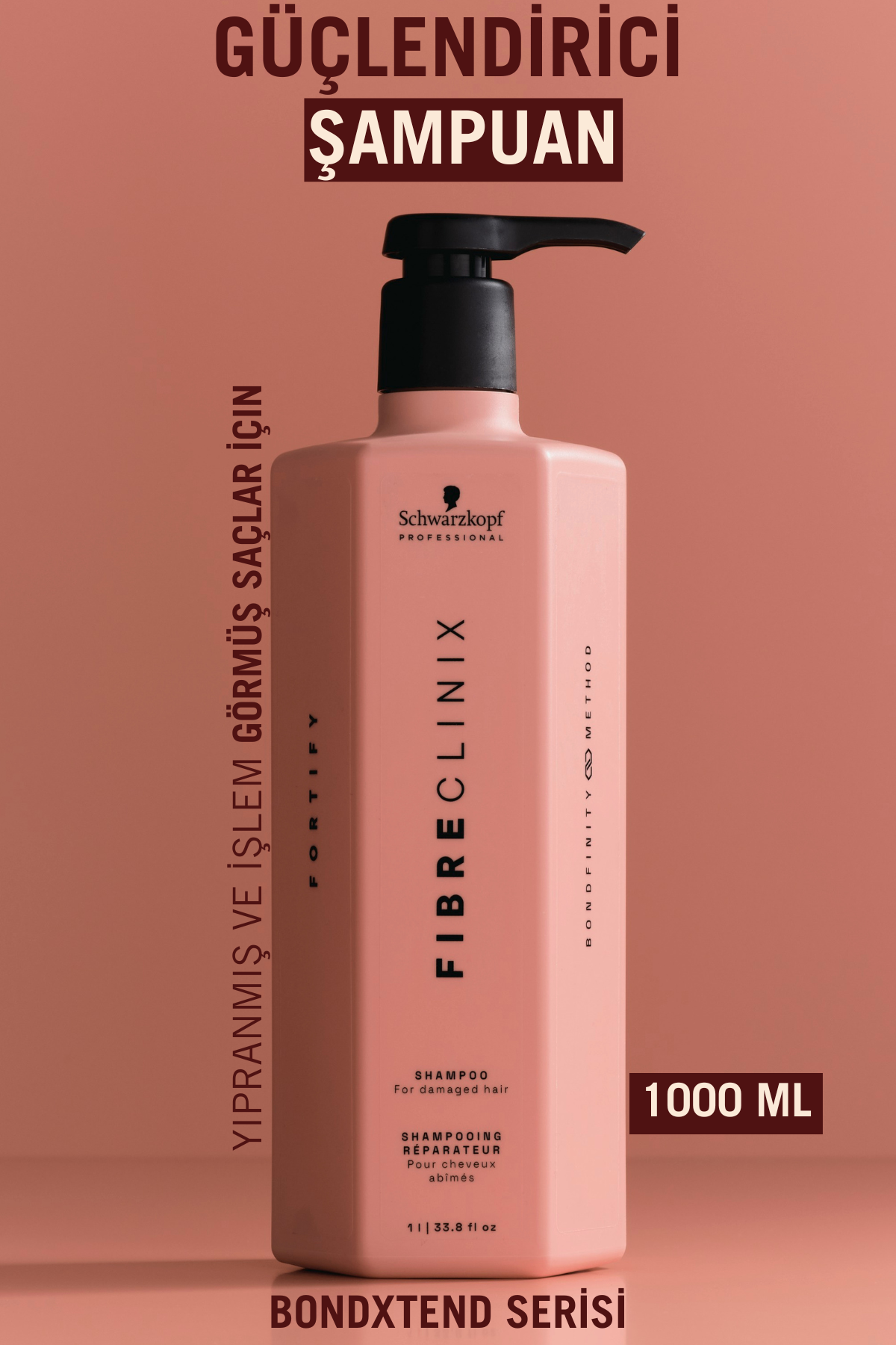 Fibre Clinix Yıpranmış ve İşlem Görmüş Saçlar İçin Güçlendirici Şampuan 1000ml