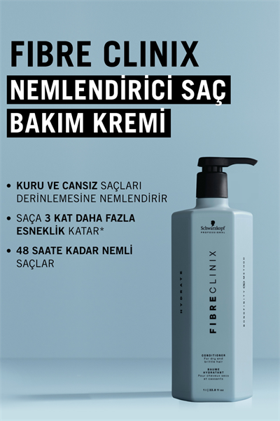 Fibre Clinix Kuru ve Kırılgan Saçlar İçin Nemlendirici Saç Bakım Kremi 1000ml