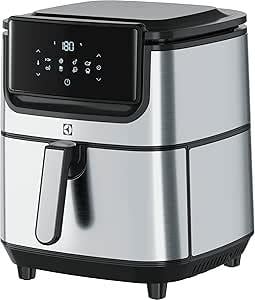 Electrolux E6AF1-6ST AirFryer 8 Programlı Dokunmatik LCD Ekranlı 7 L Sepet Kapasiteli, 5.4 L Kızartma Kapasitesi Sıcak Hava Fritözü