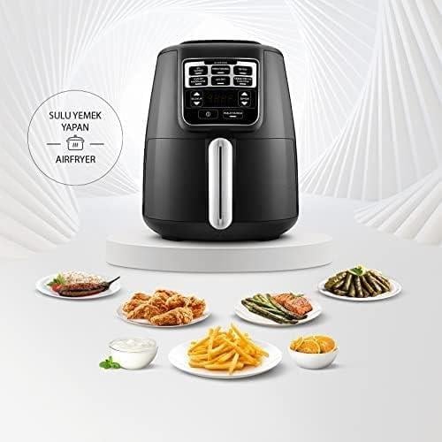 Karaca Air Pro Cook XL 2 In 1 Konuşan Airfryer Siyah Chrome