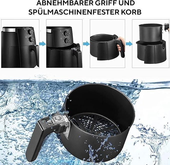 Kumtel Air Fryer Yağsız Fritöz HAF-01, Siyah