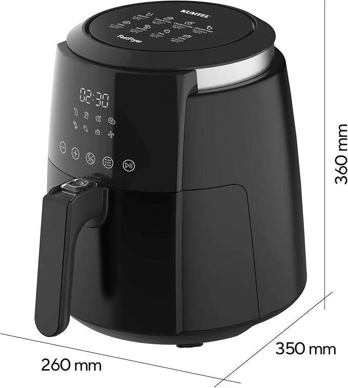 Kumtel Digital Fastfryer HAF-02 - Airfryer, Siyah