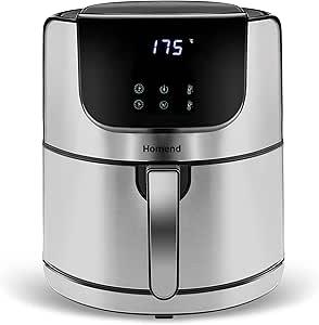 OUTLET Homend Airfryday 2502H Airfryer, 8 Farklı Program, Dokunmatik Ekran, 5 L Yağsız Fritöz, Inox