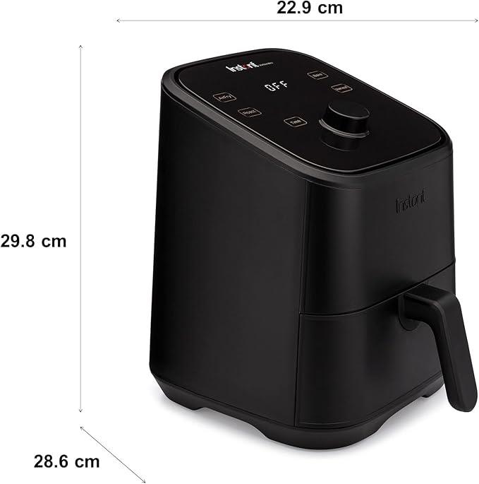 OUTLET Instant Brands Vortex Mini Airfryer, 2L Kapasite, Kızartma Tavası ve Mini Fırın, Siyah