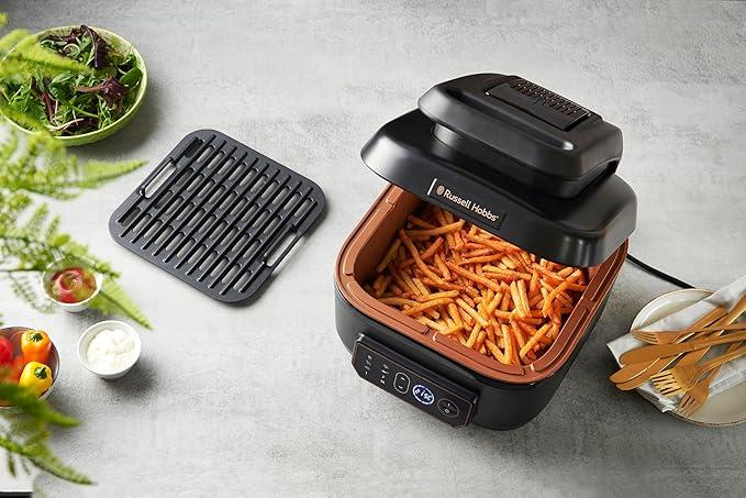 OUTLET Russell Hobbs 26520-56 SatisFry Sıcak Hava Fritözü XL 5,5 L Multi [AirFryer & Grill & Multi-Cooker] (Bulaşık Makinesinde Yıkanabilir, Üstten ve Alttan Isıtmalı, Yavaş Pişirici, Fırınlama)