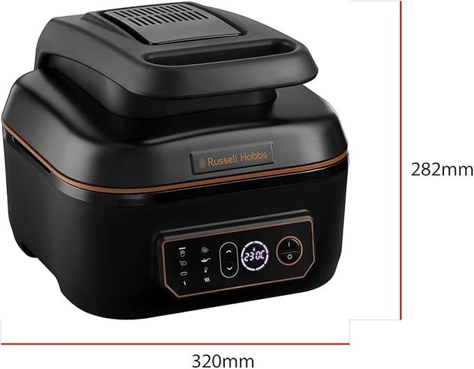OUTLET Russell Hobbs 26520-56 SatisFry Sıcak Hava Fritözü XL 5,5 L Multi [AirFryer & Grill & Multi-Cooker] (Bulaşık Makinesinde Yıkanabilir, Üstten ve Alttan Isıtmalı, Yavaş Pişirici, Fırınlama)