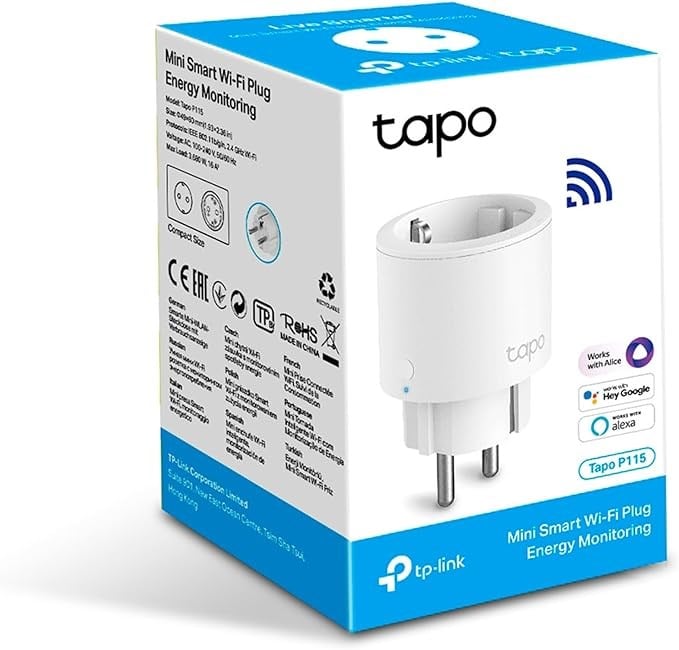 TP-Link Tapo P115, Mini Akıllı Wi-Fi Soketi, Enerji İzleme, 1-pack