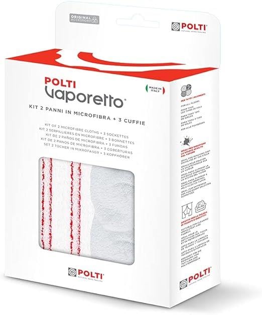 OUTLET Polti Vaporetto 2 Temizlik Bezi + 3 Havlu Başlık Seti